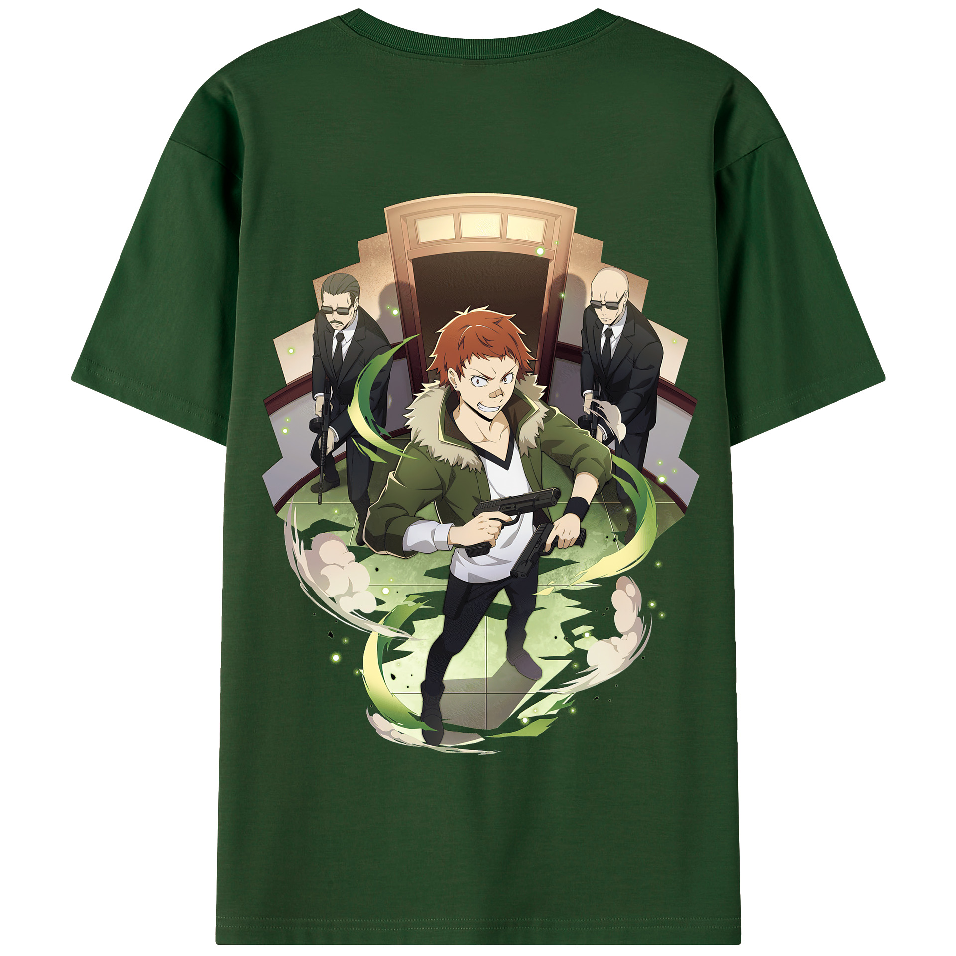 （画像用） 文豪ストレイドッグス Bungo Stray Dogs 綿100％半袖Tシャツ（背面プリント）